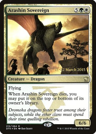 Arashin Sovereign [Dragons of Tarkir Promos] | Dumpster Cat Games