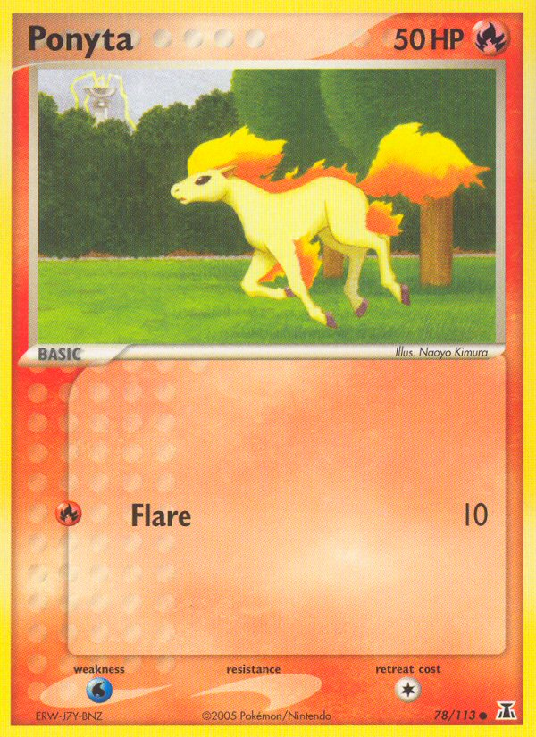 Ponyta (78/113) [EX: Delta Species] | Dumpster Cat Games