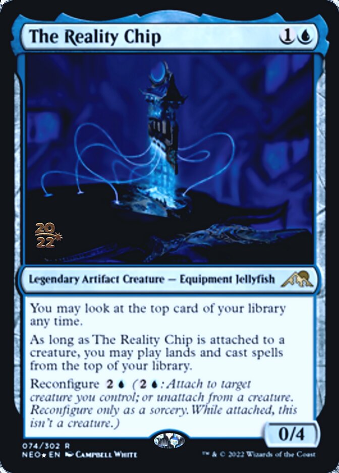 The Reality Chip [Kamigawa: Neon Dynasty Prerelease Promos] | Dumpster Cat Games