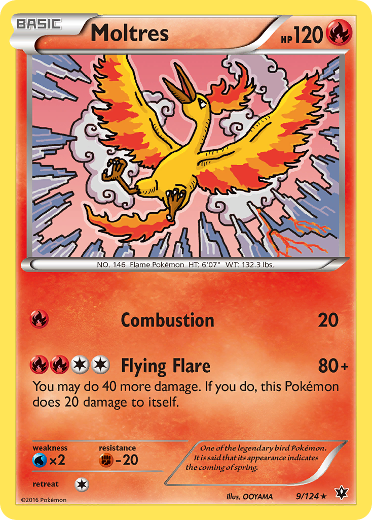 Moltres (9/124) [XY: Fates Collide] | Dumpster Cat Games