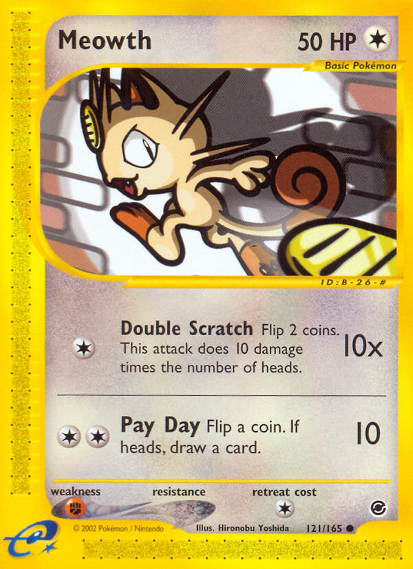 Meowth (121/165) [Expedition: Base Set] | Dumpster Cat Games