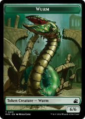 Goblin (0008) // Wurm Double-Sided Token [Ravnica Remastered Tokens] | Dumpster Cat Games