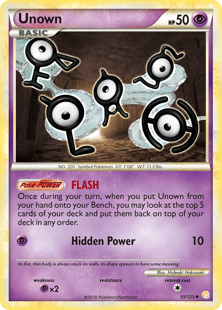 Unown (55/123) [HeartGold & SoulSilver: Base Set] | Dumpster Cat Games