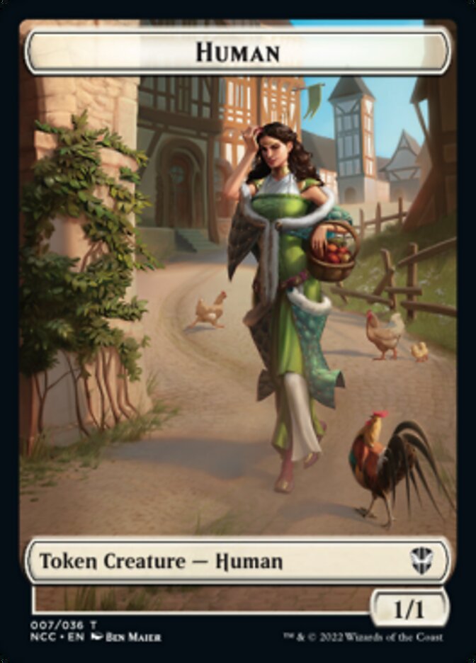 Eldrazi Spawn // Human Double-sided Token [Streets of New Capenna Commander Tokens] | Dumpster Cat Games