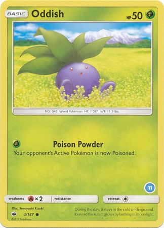 Oddish (4/147) (Deck Exclusive #11) [Sun & Moon: Trainer Kit - Alolan Ninetales] | Dumpster Cat Games