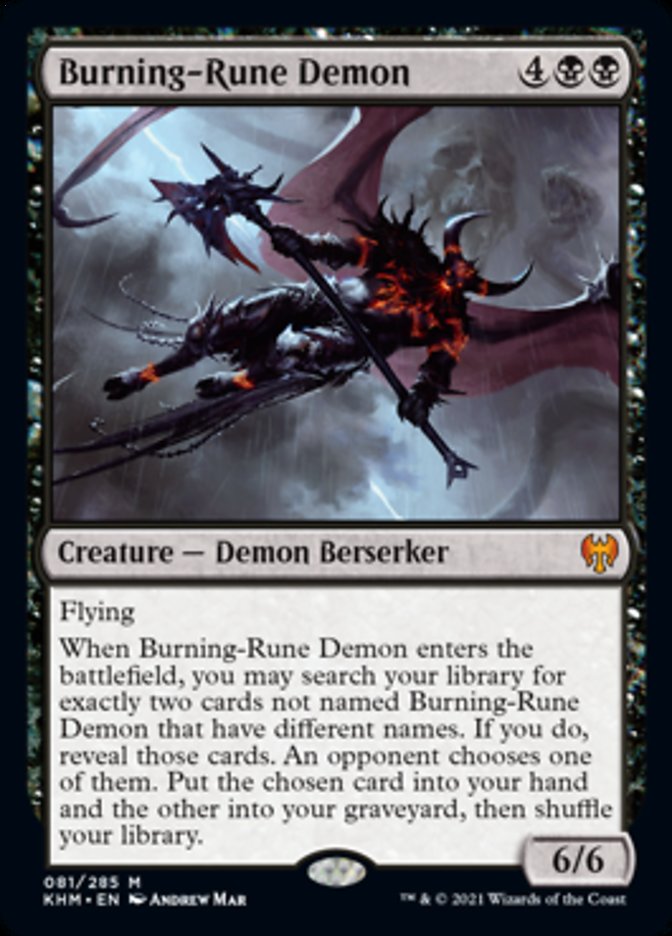 Burning-Rune Demon [Kaldheim] | Dumpster Cat Games