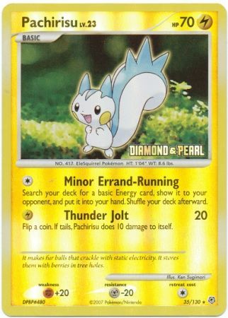 Pachirisu (35/130) [Burger King Promos: 2008 Collection] | Dumpster Cat Games