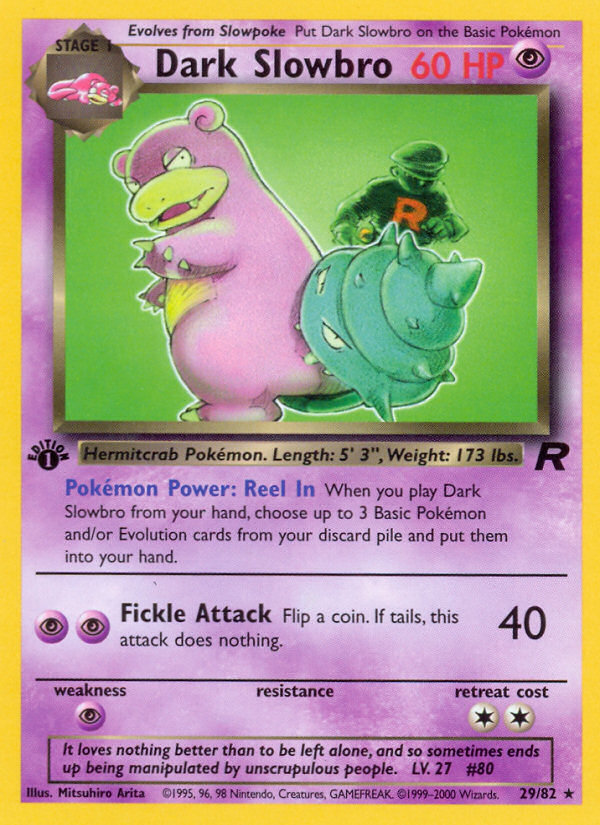 Dark Slowbro (29/82) [Team Rocket 1st Edition] | Dumpster Cat Games