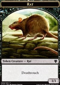 Rat (003) // Cat (001) Double-sided Token [Commander 2017 Tokens] | Dumpster Cat Games