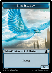 Saproling // Bird Illusion Double-Sided Token [Ravnica Remastered Tokens] | Dumpster Cat Games