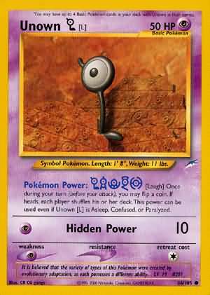 Unown [L] (86/105) [Neo Destiny Unlimited] | Dumpster Cat Games