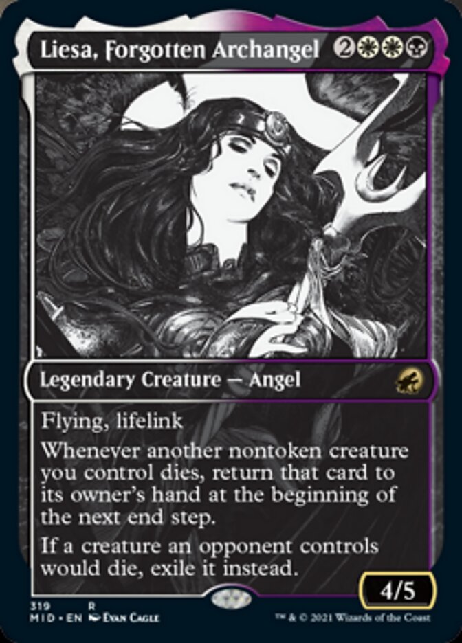 Liesa, Forgotten Archangel (Showcase Eternal Night) [Innistrad: Midnight Hunt] | Dumpster Cat Games