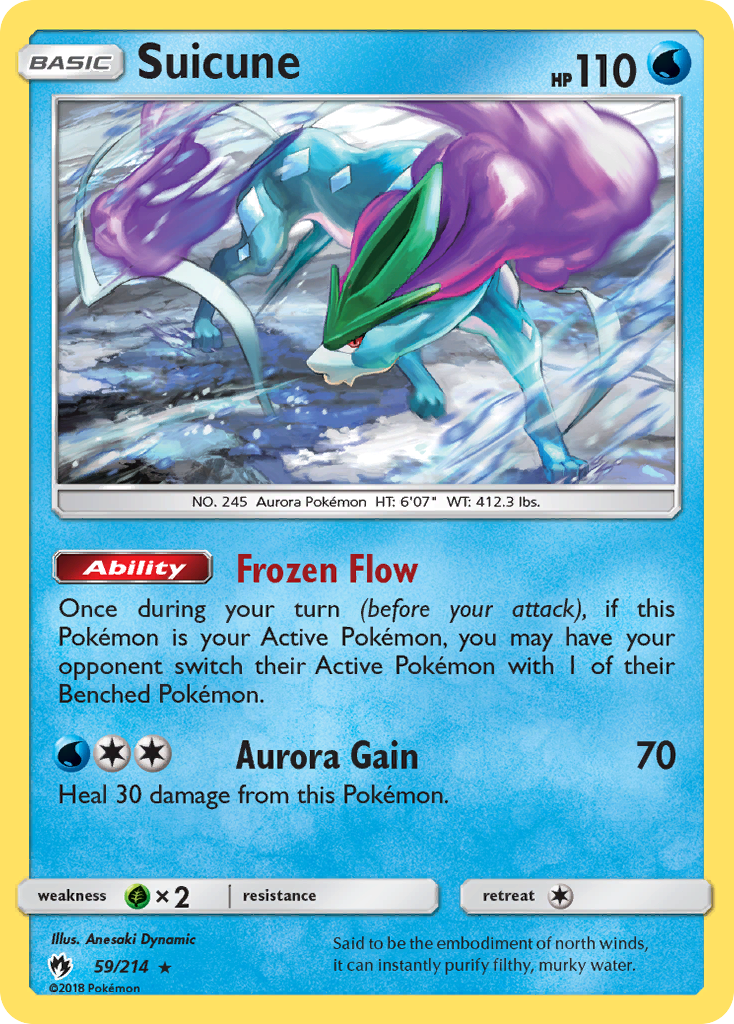 Suicune (59/214) [Sun & Moon: Lost Thunder] | Dumpster Cat Games