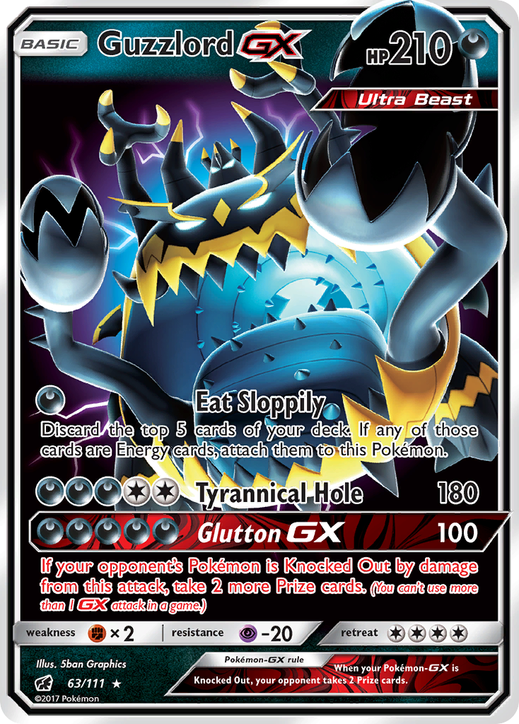 Guzzlord GX (63/111) [Sun & Moon: Crimson Invasion] | Dumpster Cat Games