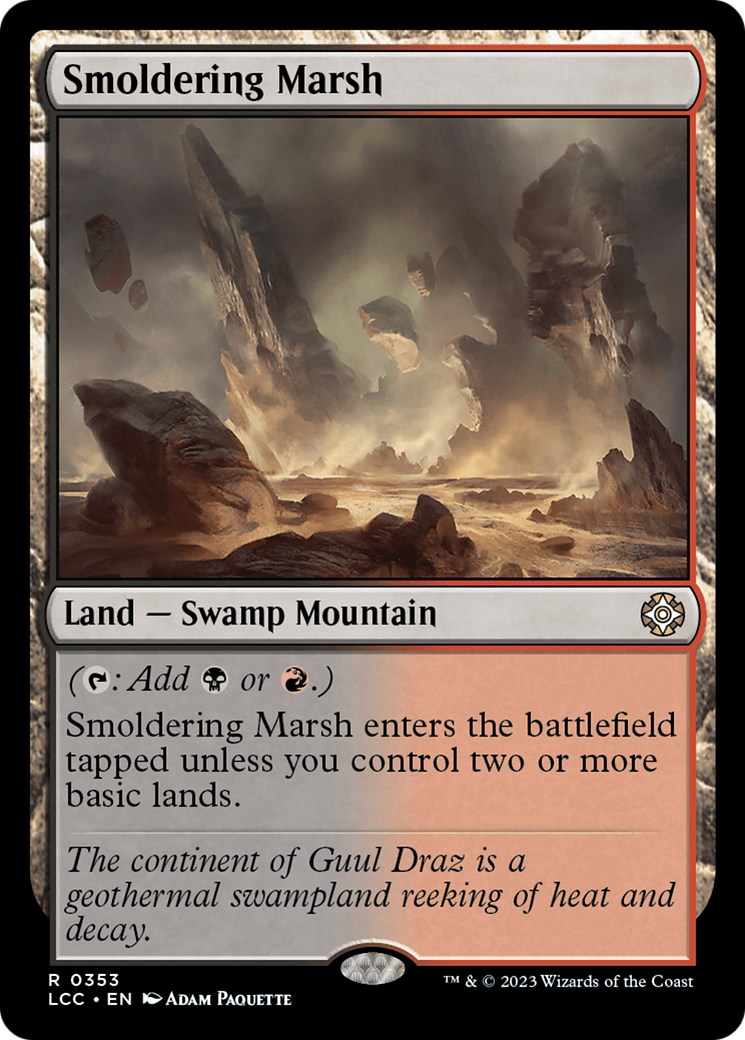 Smoldering Marsh [The Lost Caverns of Ixalan Commander] | Dumpster Cat Games