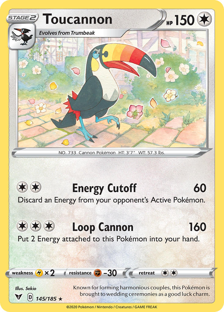 Toucannon (145/185) [Sword & Shield: Vivid Voltage] | Dumpster Cat Games