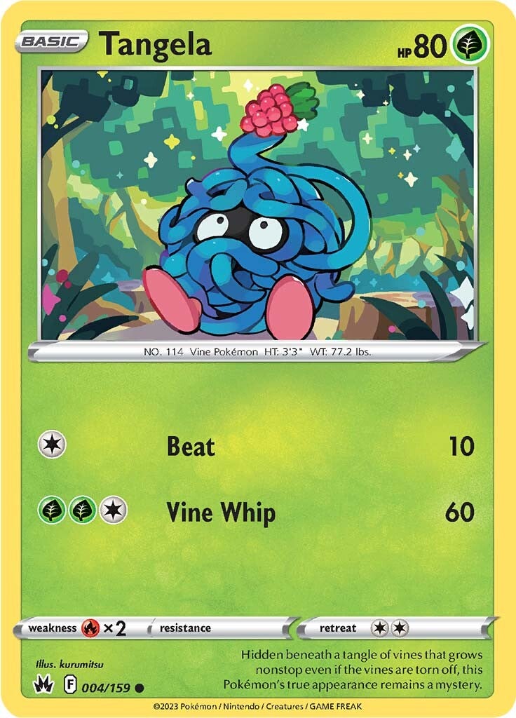 Tangela (004/159) [Sword & Shield: Crown Zenith] | Dumpster Cat Games