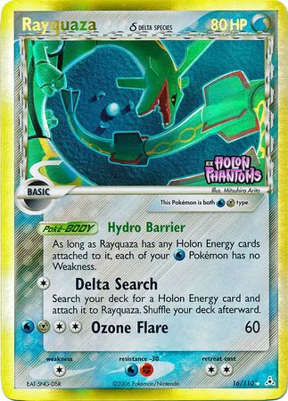 Rayquaza (16/110) (Delta Species) (Stamped) [EX: Holon Phantoms] | Dumpster Cat Games