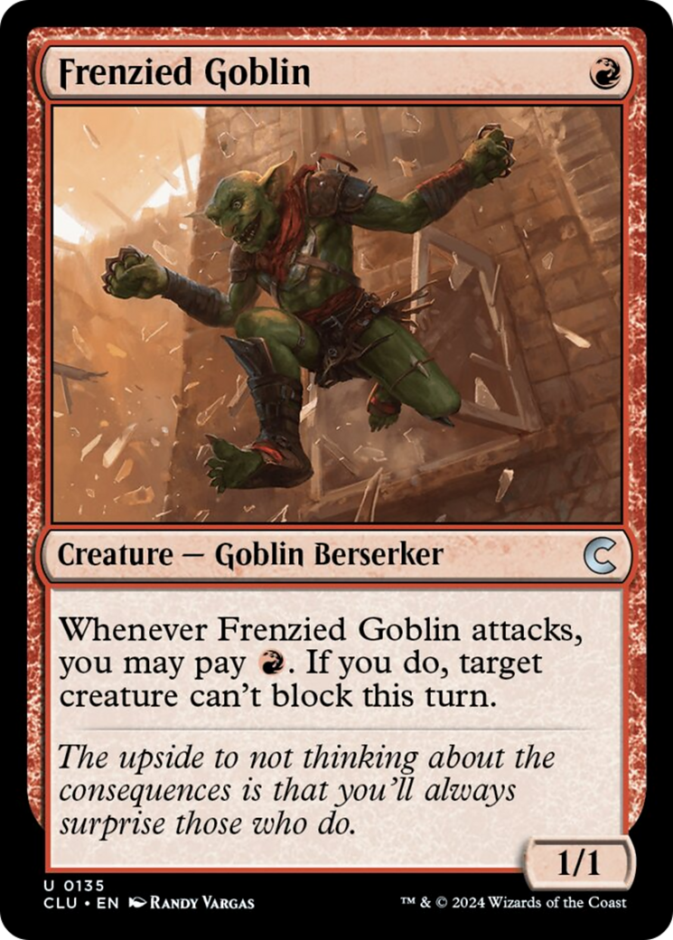 Frenzied Goblin [Ravnica: Clue Edition] | Dumpster Cat Games