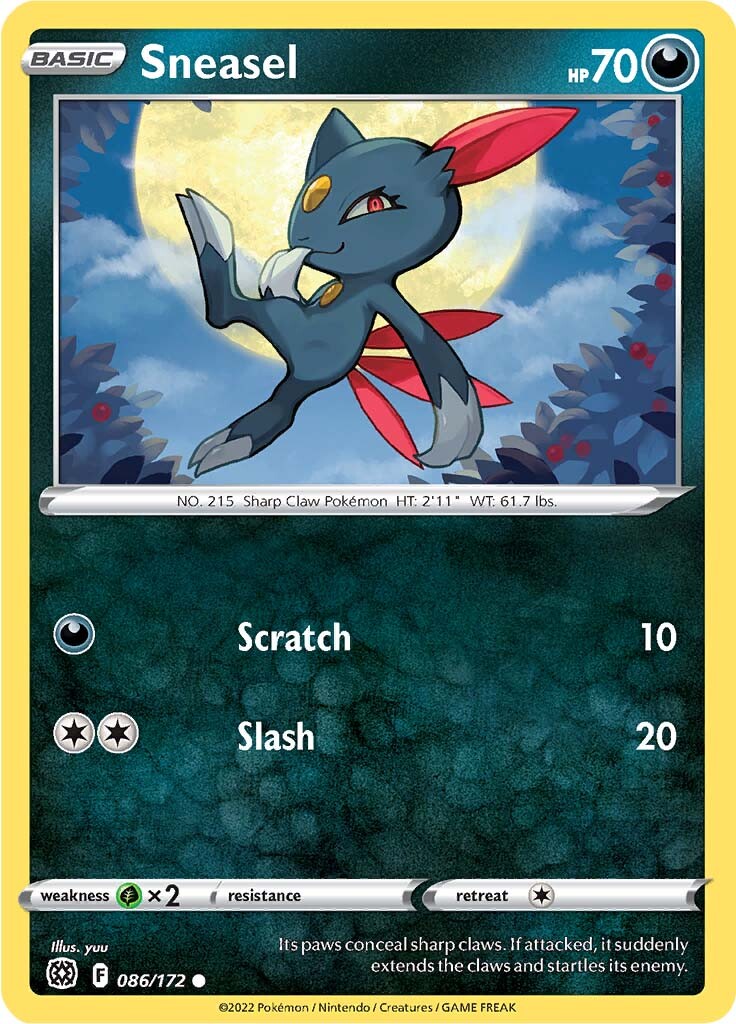 Sneasel (086/172) [Sword & Shield: Brilliant Stars] | Dumpster Cat Games