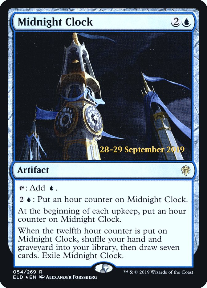 Midnight Clock  [Throne of Eldraine Prerelease Promos] | Dumpster Cat Games