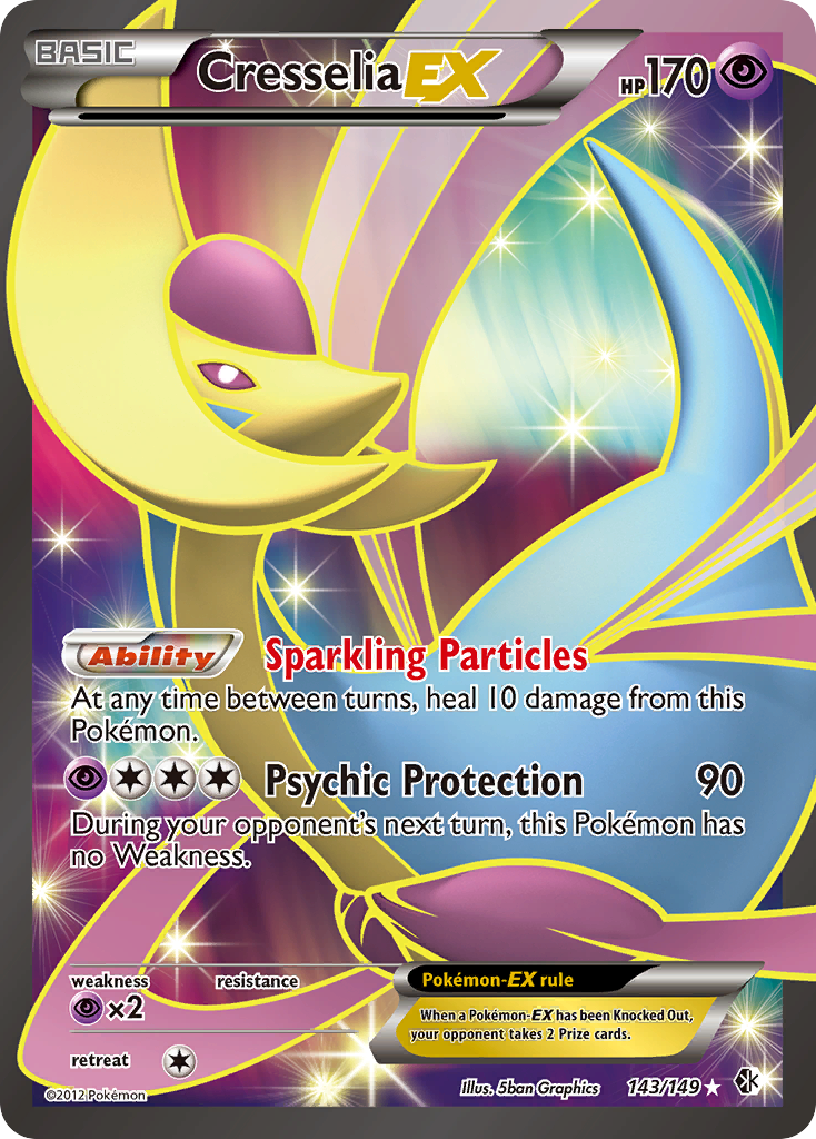 Cresselia EX (143/149) [Black & White: Boundaries Crossed] | Dumpster Cat Games