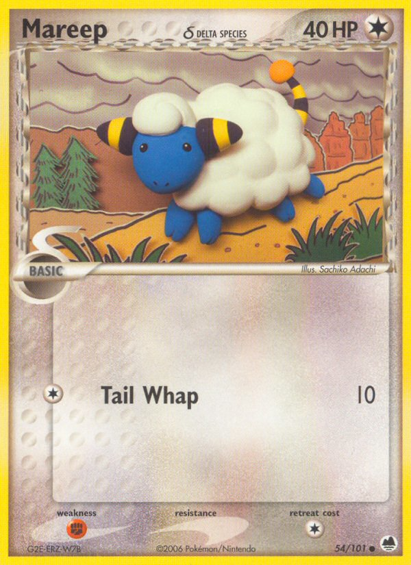 Mareep (54/101) (Delta Species) [EX: Dragon Frontiers] | Dumpster Cat Games