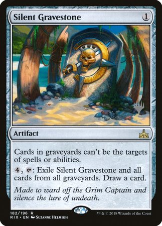 Silent Gravestone [Rivals of Ixalan Promos] | Dumpster Cat Games