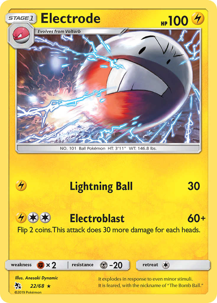 Electrode (22/68) [Sun & Moon: Hidden Fates] | Dumpster Cat Games