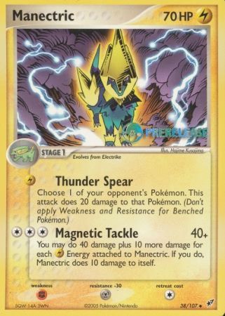 Manectric EX (38/107) (Deoxys Prerelease Promo) [Nintendo: Black Star Promos] | Dumpster Cat Games