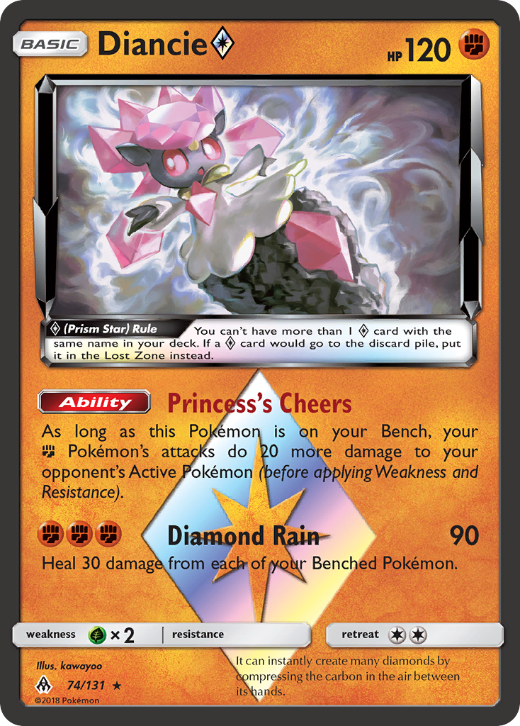 Diancie (74/131) (Prism Star) [Sun & Moon: Forbidden Light] | Dumpster Cat Games