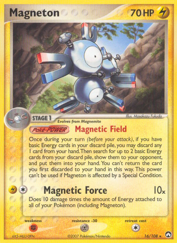 Magneton (16/108) [EX: Power Keepers] | Dumpster Cat Games