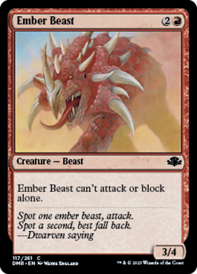 Ember Beast [Dominaria Remastered] | Dumpster Cat Games