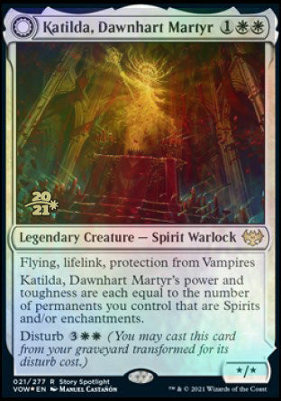 Katilda, Dawnhart Martyr // Katilda's Rising Dawn [Innistrad: Crimson Vow Prerelease Promos] | Dumpster Cat Games