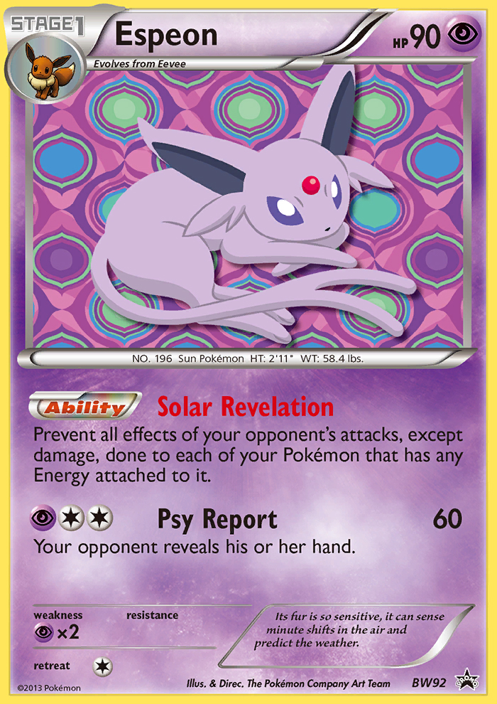 Espeon (BW92) [Black & White: Black Star Promos] | Dumpster Cat Games