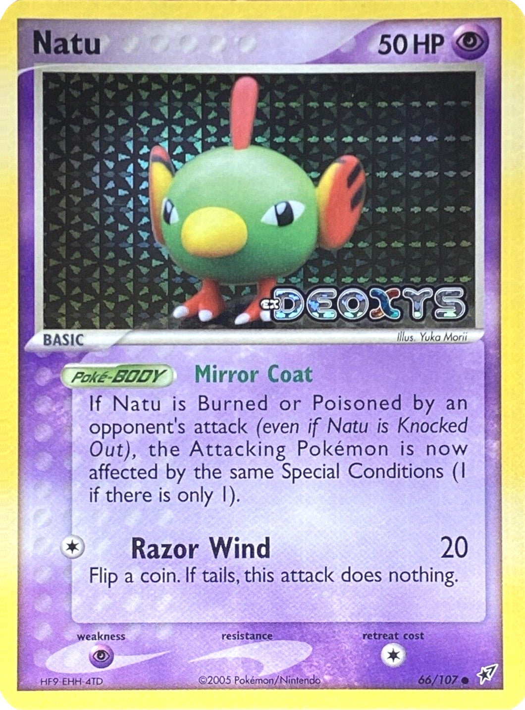 Natu (66/107) (Stamped) [EX: Deoxys] | Dumpster Cat Games