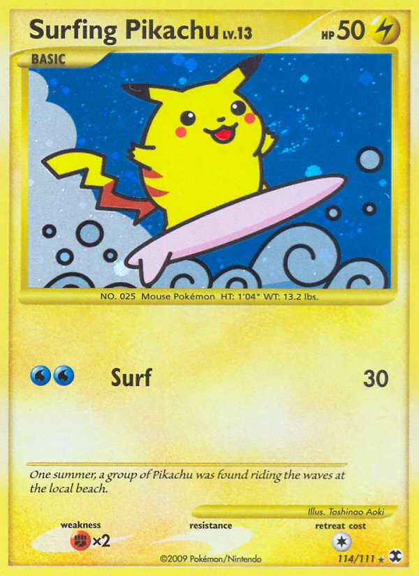 Surfing Pikachu (114/111) [Platinum: Rising Rivals] | Dumpster Cat Games