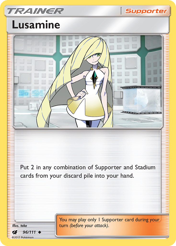 Lusamine (96/111) [Sun & Moon: Crimson Invasion] | Dumpster Cat Games