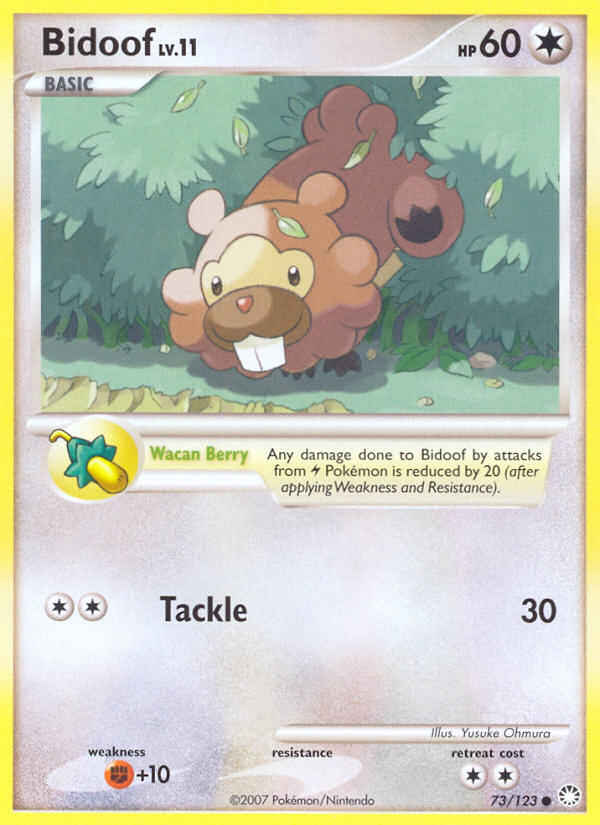 Bidoof (73/123) [Diamond & Pearl: Mysterious Treasures] | Dumpster Cat Games