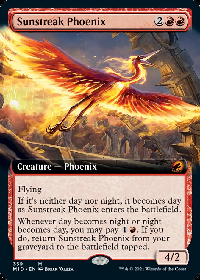 Sunstreak Phoenix (Extended) [Innistrad: Midnight Hunt] | Dumpster Cat Games