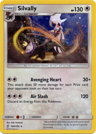 Silvally (184/236) (Cosmos Holo) [Sun & Moon: Unified Minds] | Dumpster Cat Games