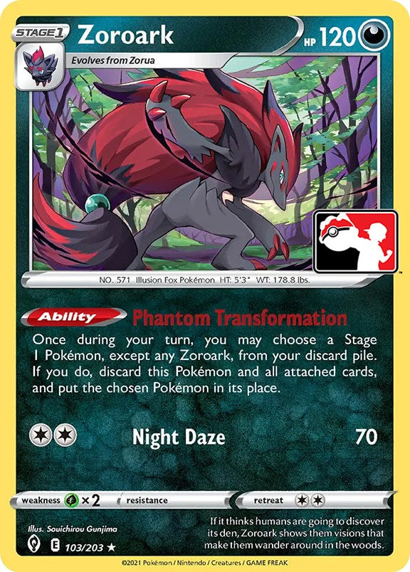 Zoroark (103/203) [Prize Pack Series One] | Dumpster Cat Games