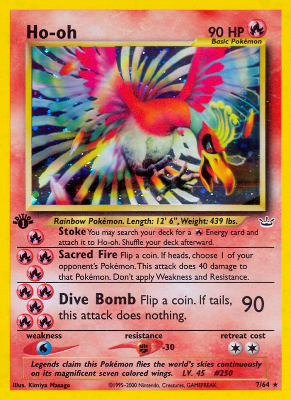 Ho-oh (7/64) [Neo Revelation 1st Edition] | Dumpster Cat Games