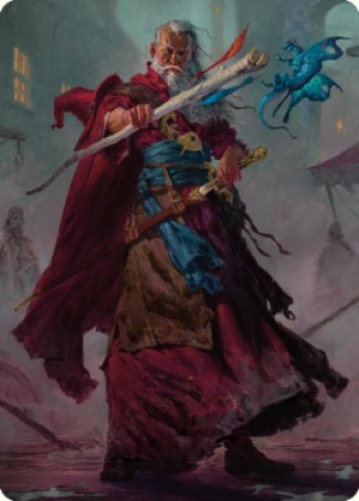 Elminster Art Card (64) [Commander Legends: Battle for Baldur's Gate Art Series] | Dumpster Cat Games