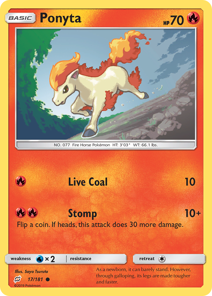 Ponyta (17/181) [Sun & Moon: Team Up] | Dumpster Cat Games