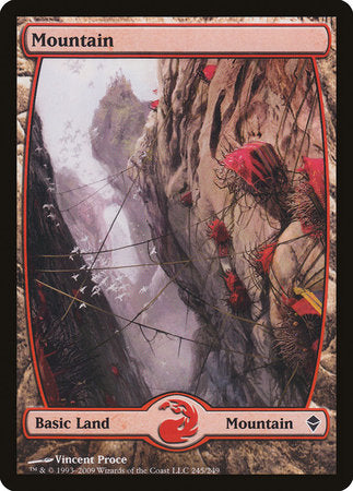 Mountain (245) - Full Art [Zendikar] | Dumpster Cat Games