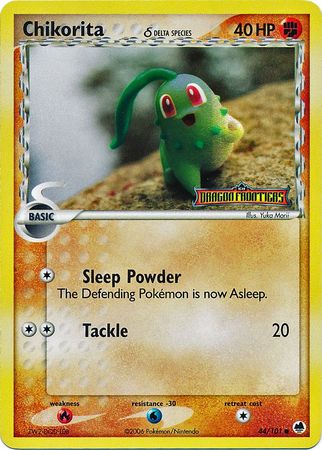 Chikorita (44/101) (Delta Species) (Stamped) [EX: Dragon Frontiers] | Dumpster Cat Games