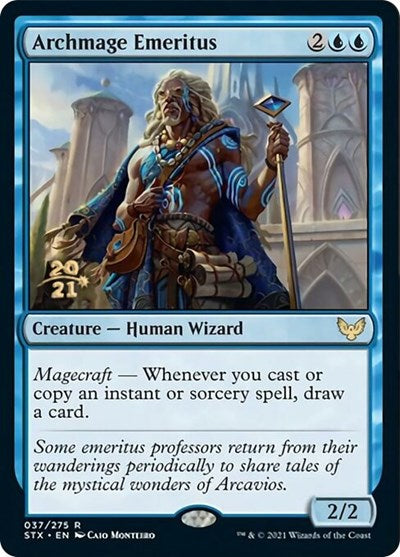 Archmage Emeritus [Strixhaven: School of Mages Prerelease Promos] | Dumpster Cat Games