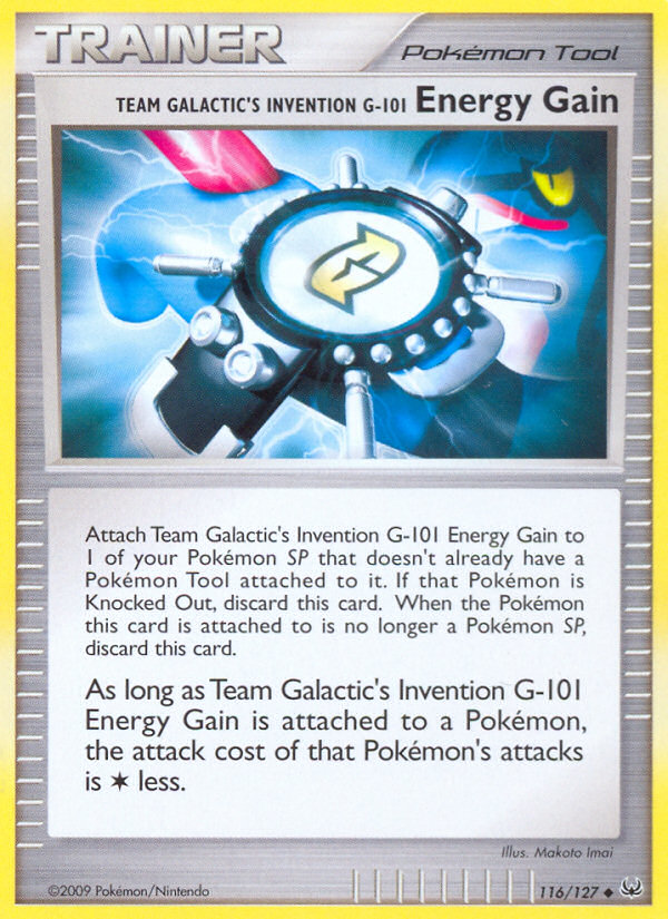 Team Galactic's Invention G-101 Energy Gain (116/127) [Platinum: Base Set] | Dumpster Cat Games