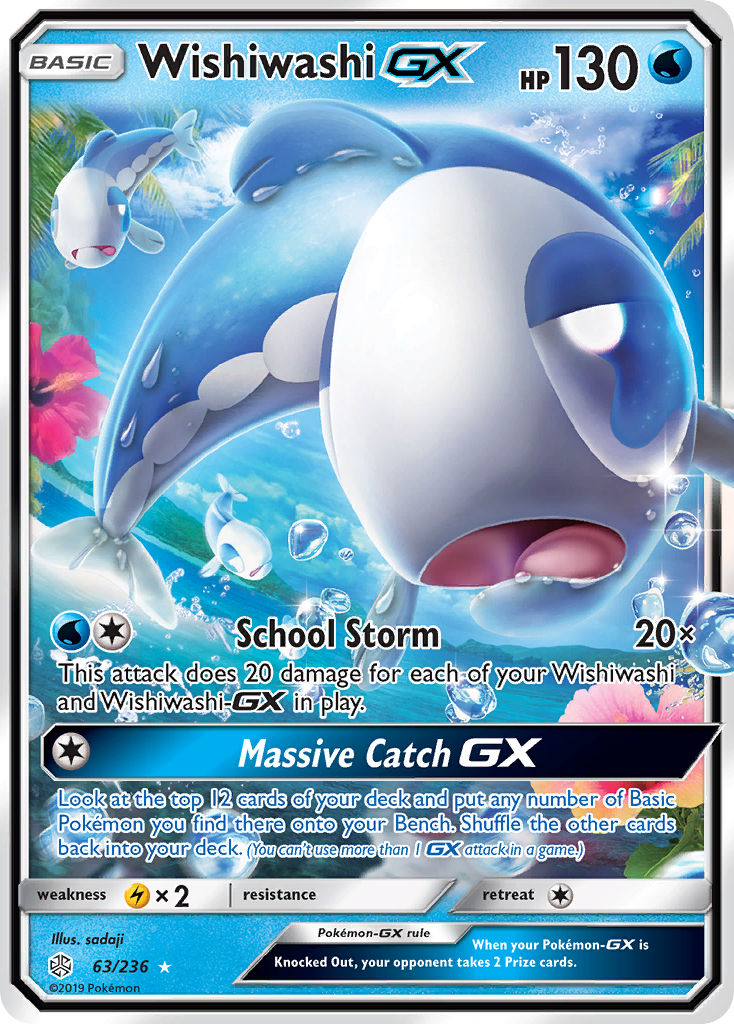 Wishiwashi GX (63/236) [Sun & Moon: Cosmic Eclipse] | Dumpster Cat Games